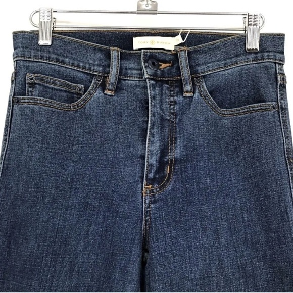 Tory Burch Women's Blue Mia Embellished Jeans - Picture 8 of 12